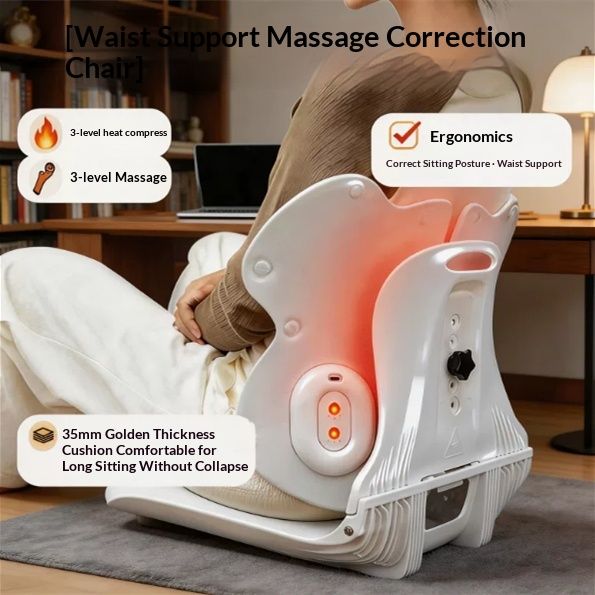 Smart Massage Lumbar Support Cushion Ergonomic Chair Seat And Posture Support