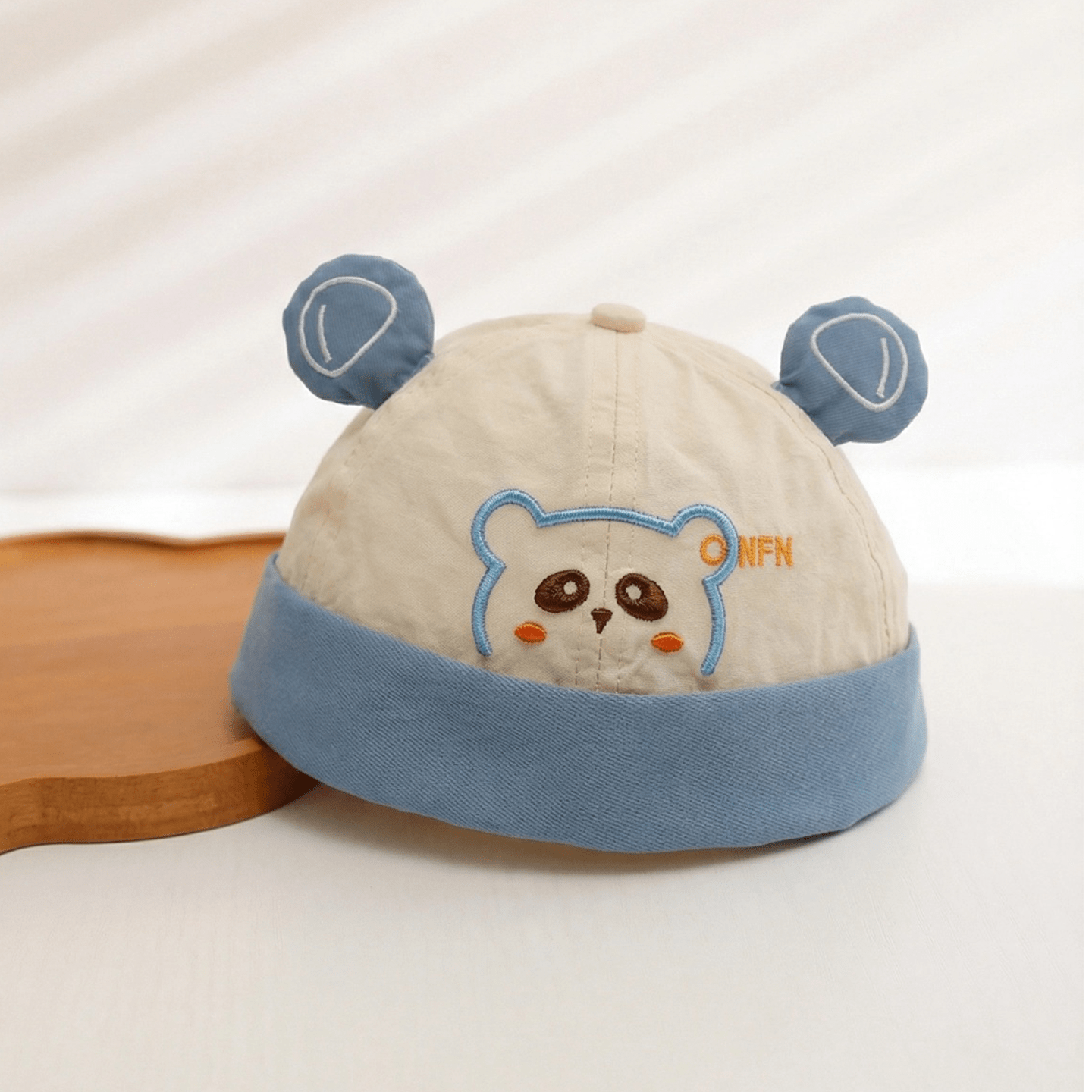 Spring And Summer Baby-style Multi-color Bear-ear Panda Embroidery Soft And Comfortable Cute Style Host Hat Suitable For Outdoor Outings And Daily Use