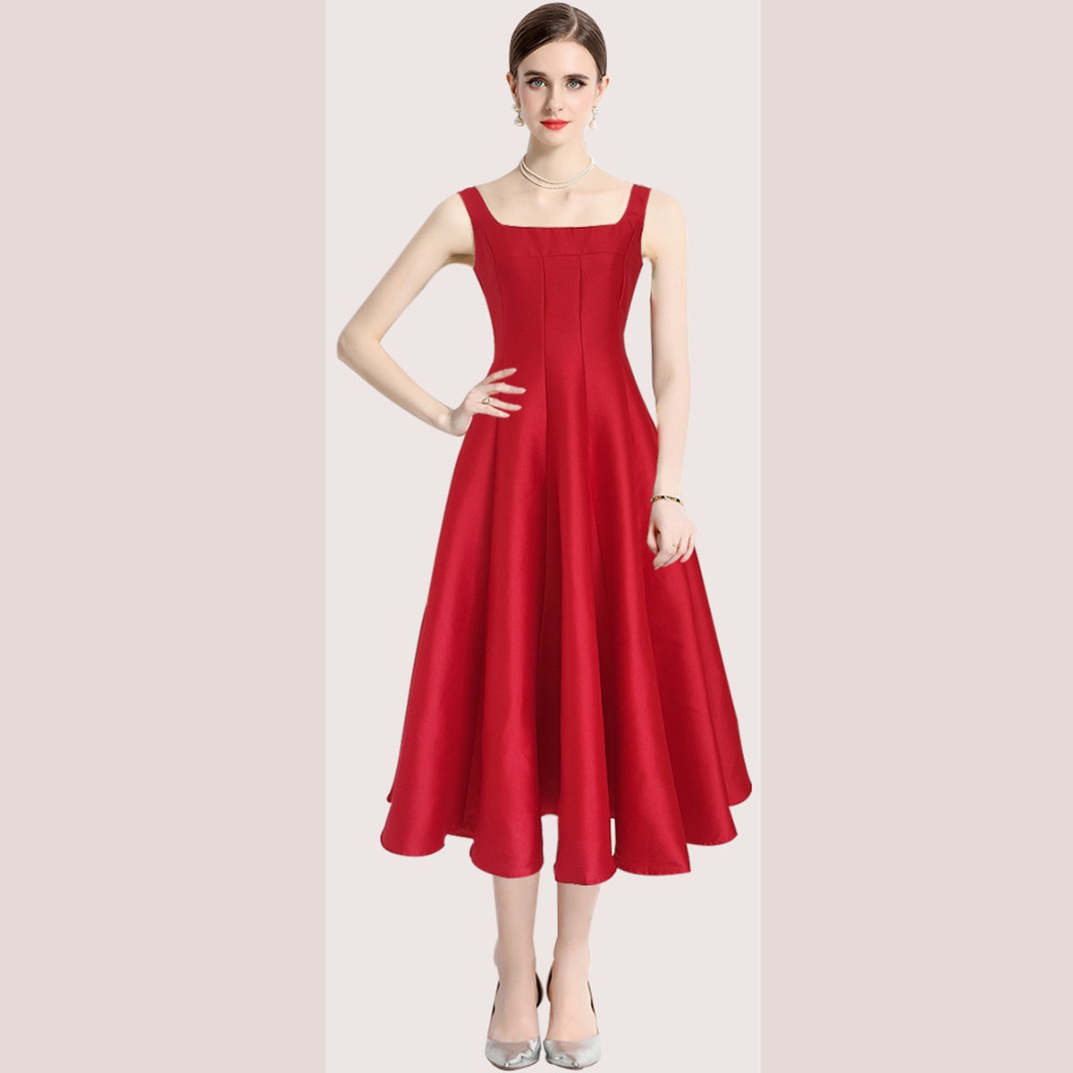 Womens Fashion Sexy Vintage Strap Dress