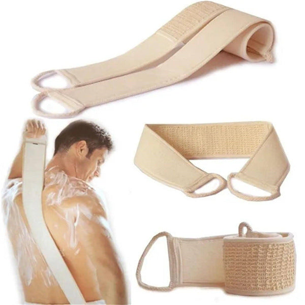 Loofah Bath Scrubber Long Back Scrubbing Strip With Double Sided Exfoliating Texture