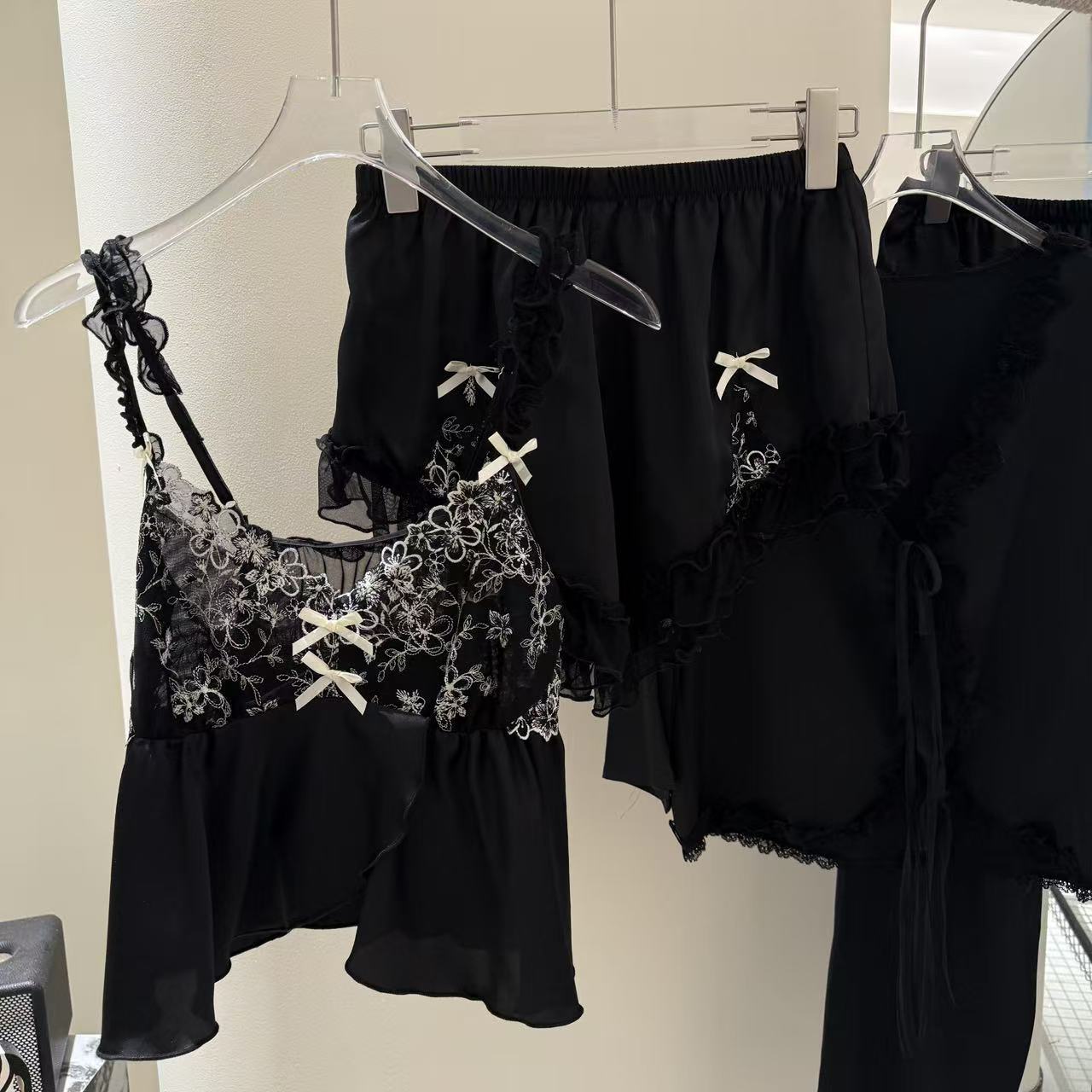 Strap Shorts, New-style Four-piece Pajama Set