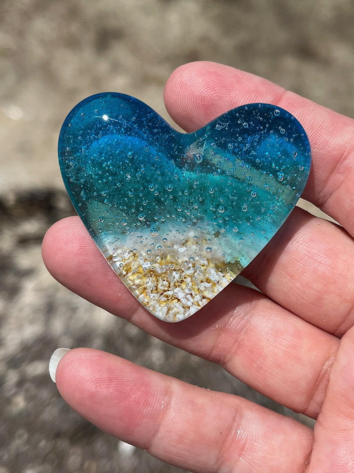 Glass Beach Pocket Heart-shaped Best Gift