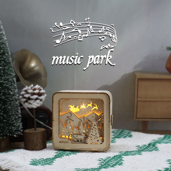 3D Wooden Puzzles Merry Christmas Model Kit Night Lights Desk Decorations Birthday Christmas Gifts For Women