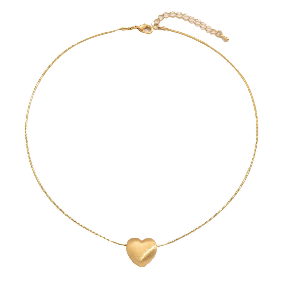 2026 New Autumn Women Heart Necklace, Unique Matte Heart Design Premium Texture Versatile Clavicle Jewelry