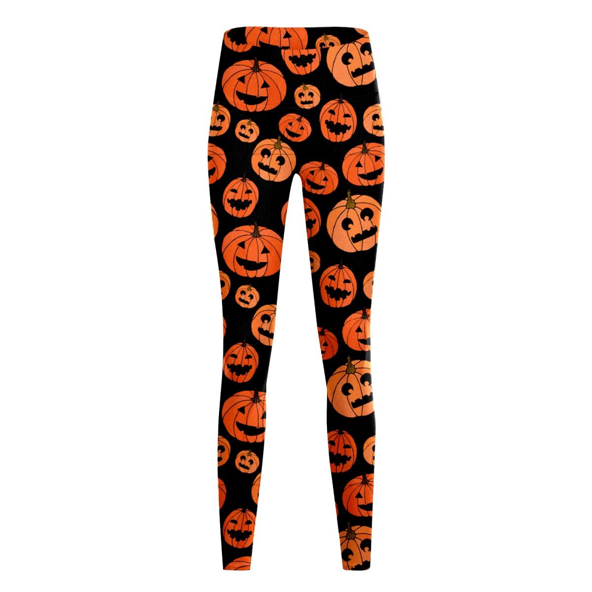 Women's Fashion Casual Halloween Pumpkin Print High Waist Yoga Slim Fit Fitness Pants