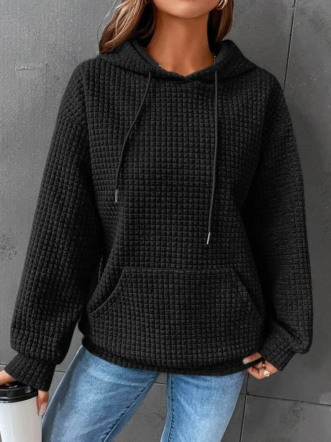 Women's Solid Color Crew Neck Long Sleeve Sweatshirt, New Arrival Elegant Basic Top For Autumn & Winter