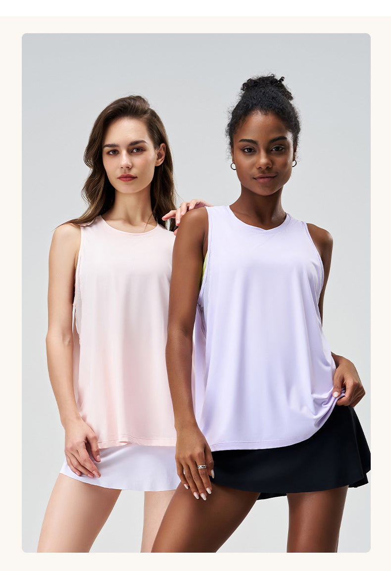 New Women's Summer Sports Tank Tops, Quick-Dry Breathable Gym Shirts, Cool Sleeveless Yoga Tops For Casual Training And Running