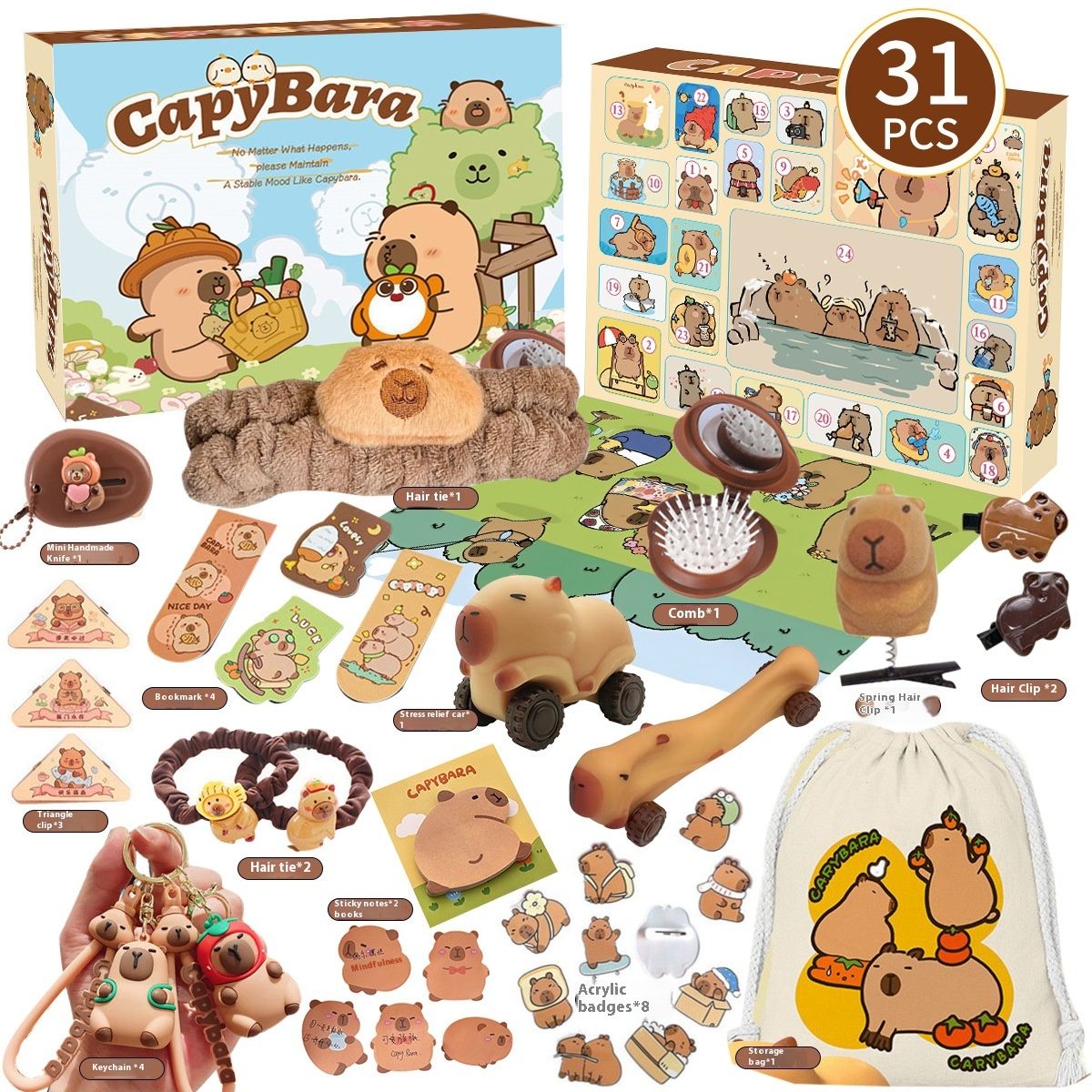 Christmas Countdown Blind Box Assembled Building Block Toys