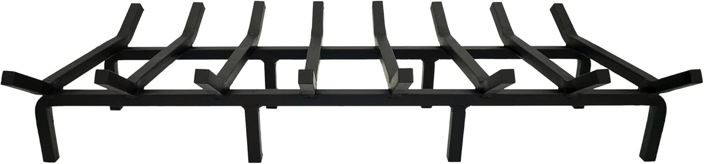 Fireplace Grate,Fireplace Log Holder,Heavy Duty Solid Cast Iron FIrewood Log Burning Rack For Inside The Fireplace Accessories Outood Fire Pit Kindling Fireplace Tools 33 Inch