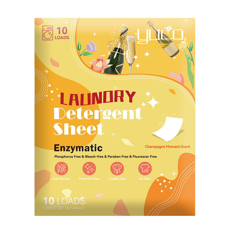 Travel-sized Champagne-scented Laundry Detergent Sheets Set