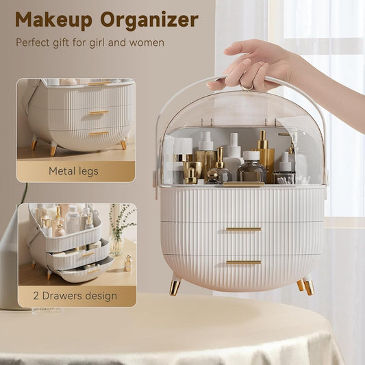 XL Large Make Up Organiser Cosmetic Vanity Case Box Drawers Skincare Storage