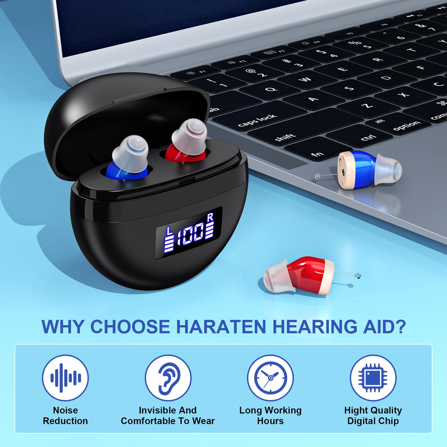 Elderly Charging Noise Reduction Hearing Aid Invisible Lightweight Sound Collector