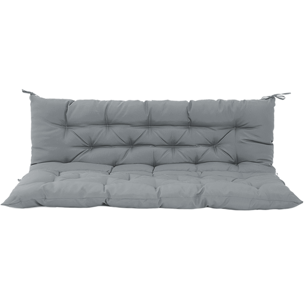 Outdoor Swing Cushions 60 Inch, Waterproof 4inch Thick Porch Swing Cushion Replacement With Backrest And Ties, Comfortable 2-3 Seat Pation Swing Pad For Backyard, Garden, Lawn, Outdoor Furniture