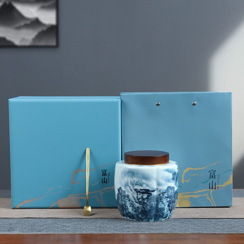 Toyama Ceramic Jar Tea Packaging Box Empty Gift Box