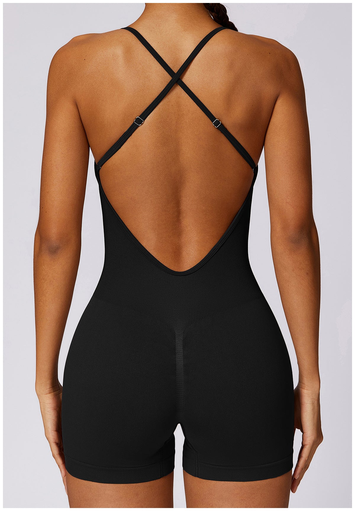 Women's Fashion Casual Hollow-out Beauty Back Seamless Yoga Jumpsuit