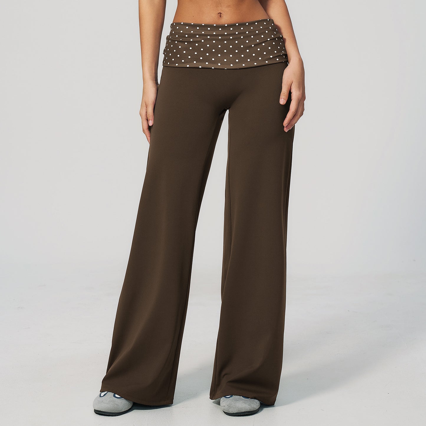 Folding-waist Fitness High-rise Tummy-control Yoga Pants