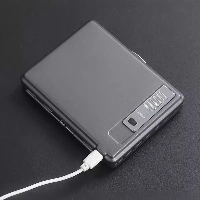 Classic Flip Charging Cigarette Case Lighter Integrated Windproof Cigarette Lighter