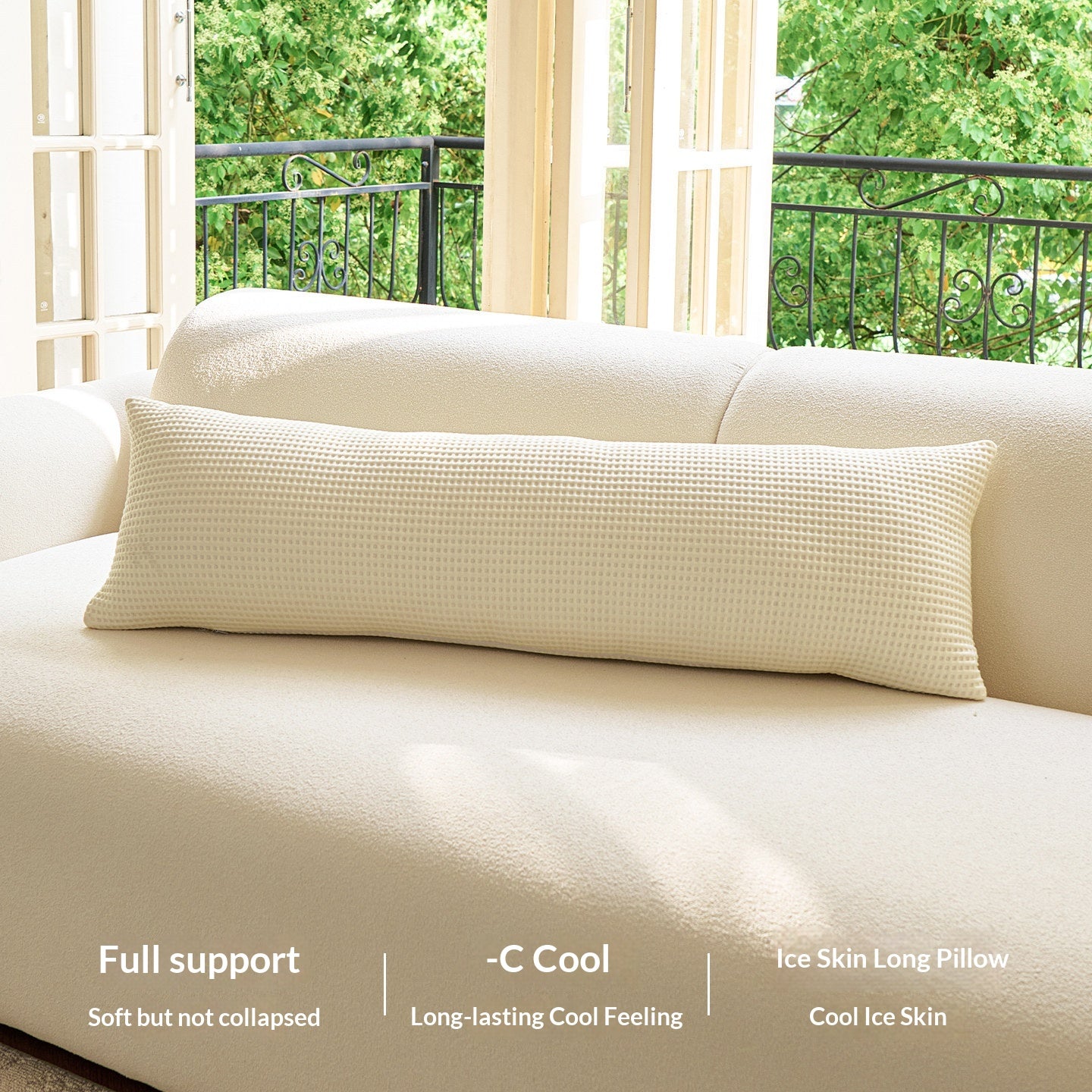 Long Cushion Pillow Ice Silk Cooling Summer Style