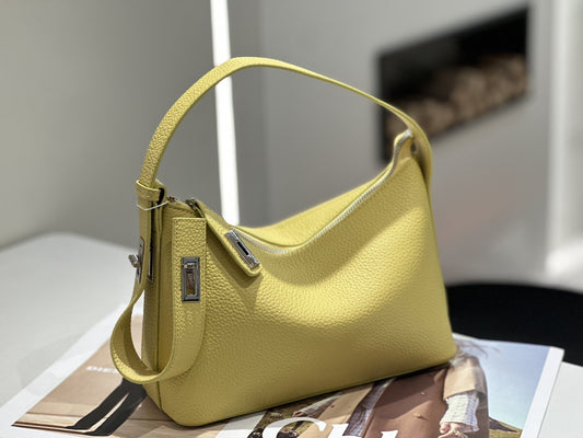 First-layer Cowhide Underarm Bag, New High-end Niche Design, Handbag, High-end Shoulder Pillow Bag