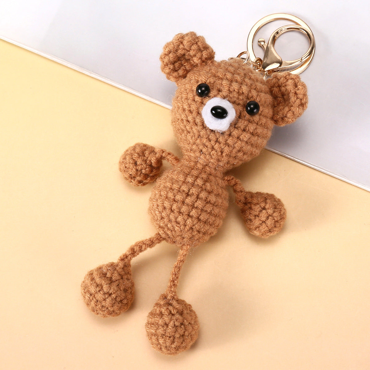 Knitted Ornament Doll Keychain Little Bear Pendant Gift