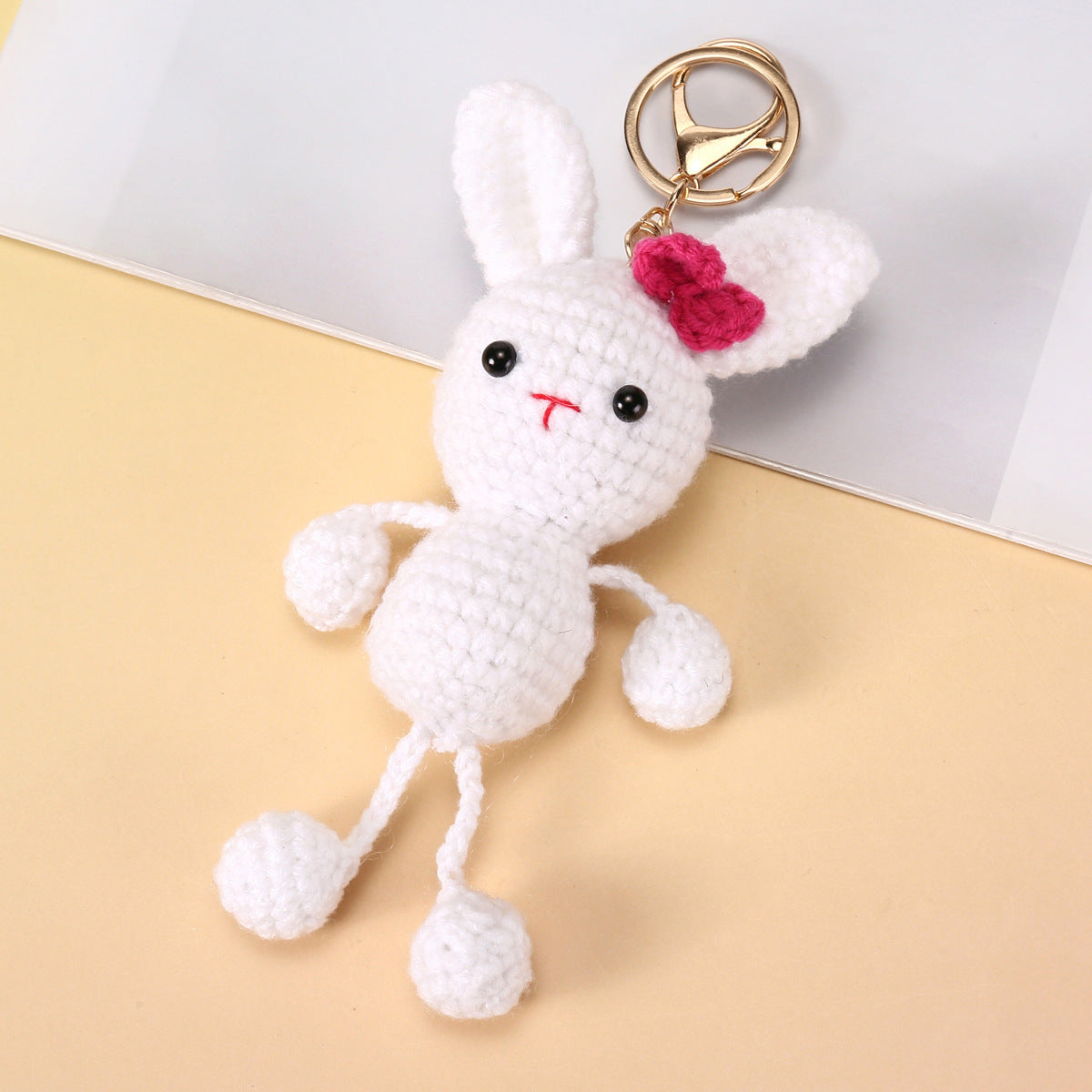 Knitted Ornament Doll Keychain Little Bear Pendant Gift