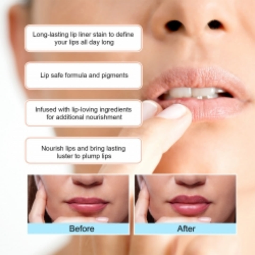 OUHOE Peel Lip Liner, Plump Lip Lines Show Lip Color Without Makeup Peeling Lip Liner