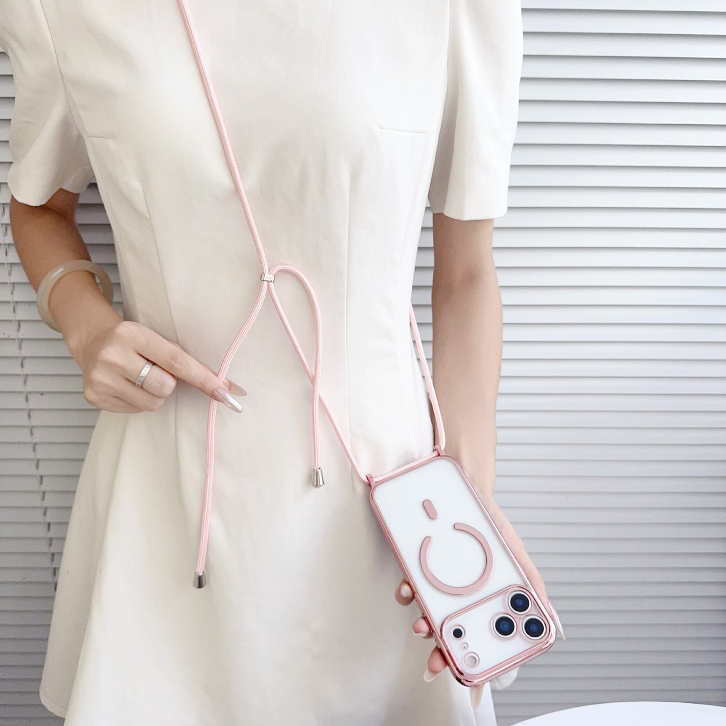 Magnetic Wireless Charging Lanyard Phone Case