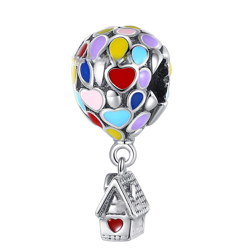 Animal-themed Colorful Heart-shaped Large-hole Beads For DIY Bracelet Accessories