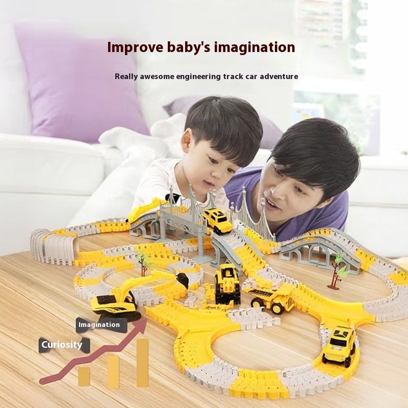 Rail Car Toy Car Variety Engineering Sliding Children's Educational Toys
