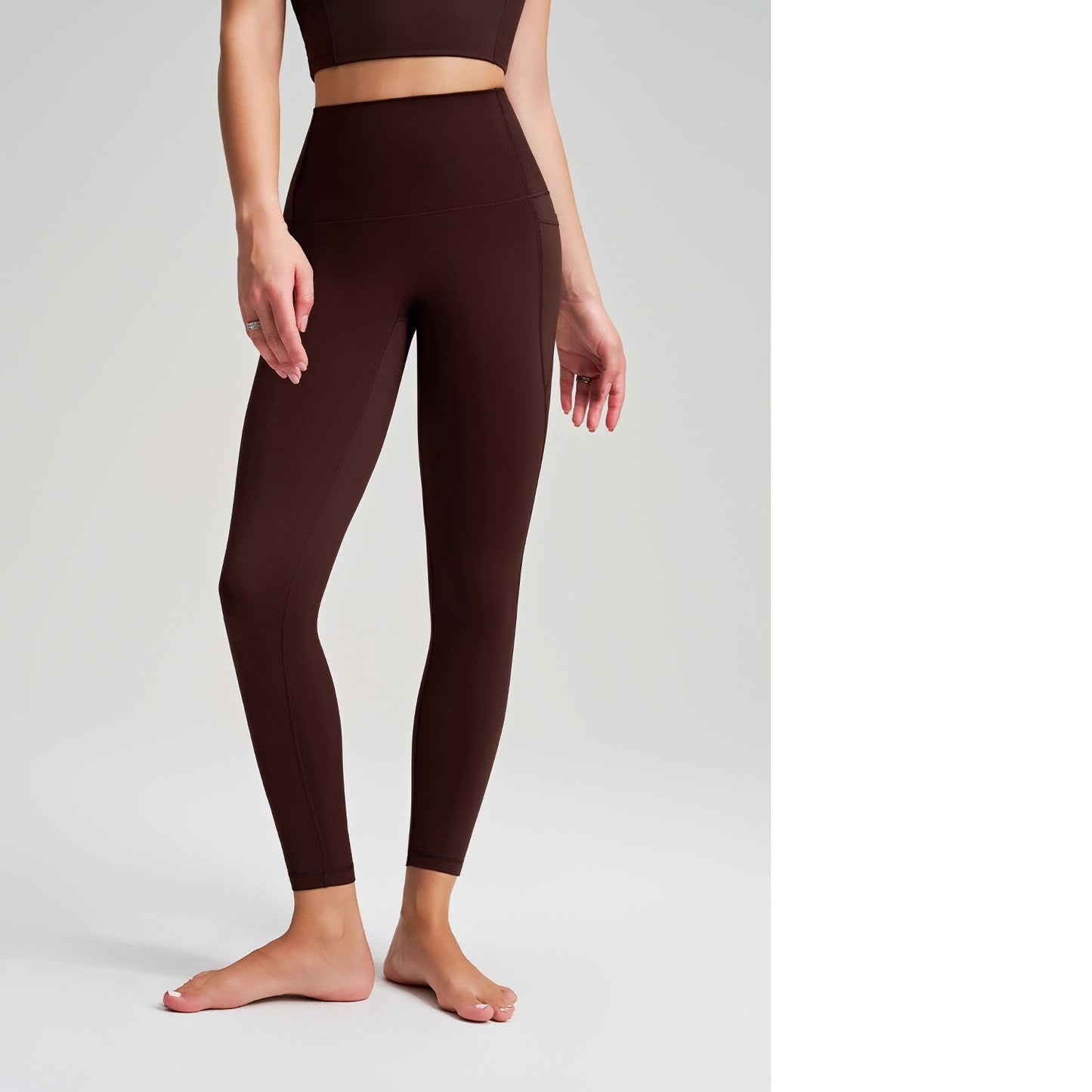 New Bare-Sense Hip-Lifting Yoga Pants For Women, Peach Butt Design With Pockets, High-Stretch Tight Fit, Seamless Quick-Dry Running & Yoga Leggings