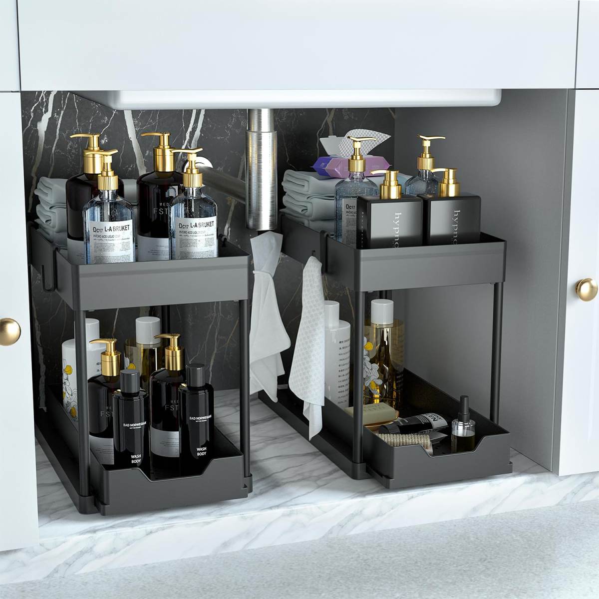 Kitchen Storage Rack A Versatile Mobile Organizer With Tiered Pull-out Shelves For Spice Jars