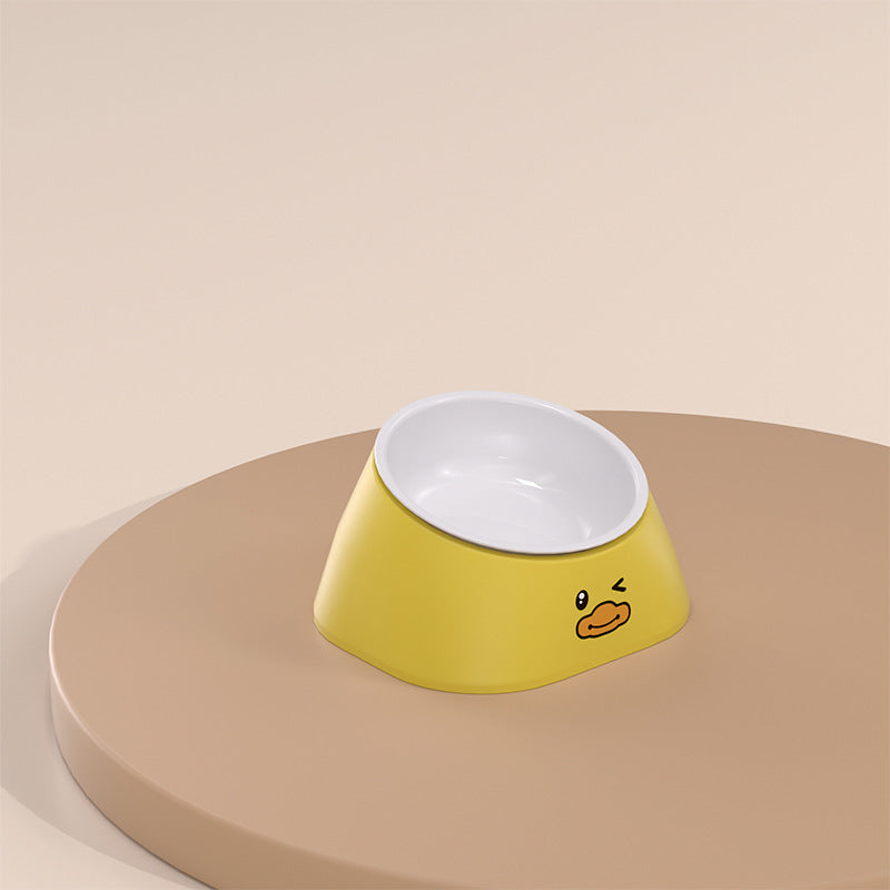 Protect The Cervical Spine Cat Bowl Stainless Steel 15 Degree Tilted Pet Supplies Fall-resistant Durable Food Feeding Bowls