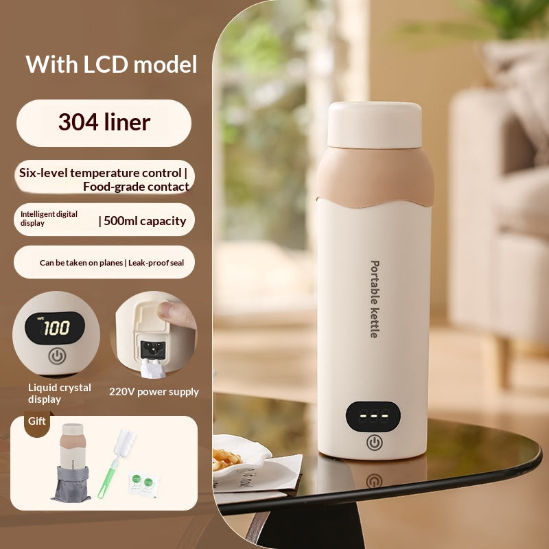 Portable Mini Thermostatic Electric Water Cup For Office And Travel Constant Temperature USB Kettle