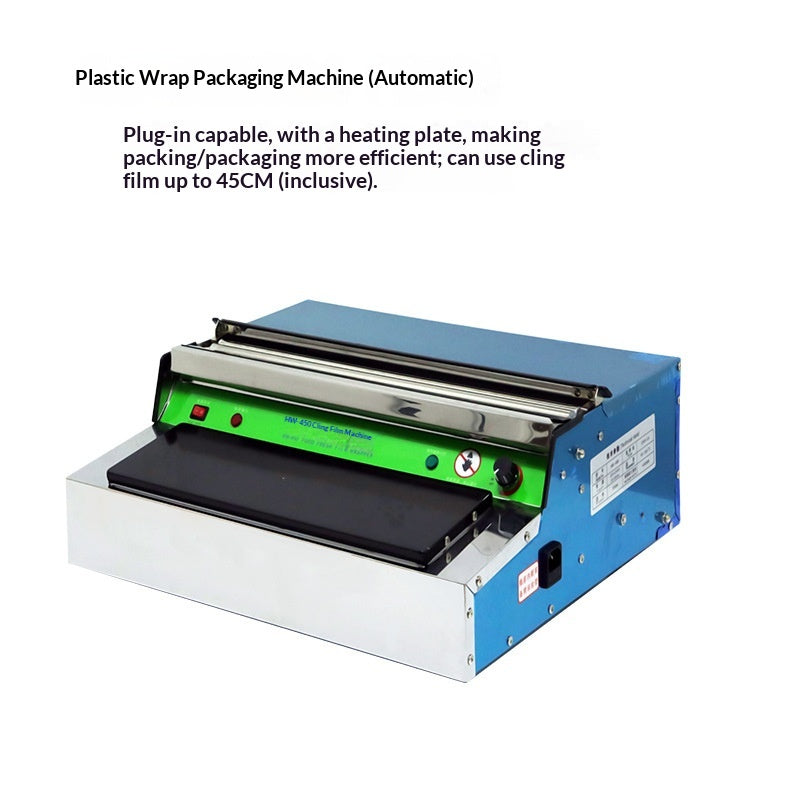 450 Supermarket Food Cling Film Packaging Machine Packing Machine