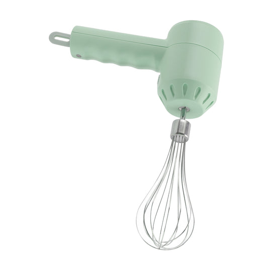 Electric Cordless Hand Mixer 3 Speed Kitchen Handheld Mixer 20W With Egg Beater For Baking Green