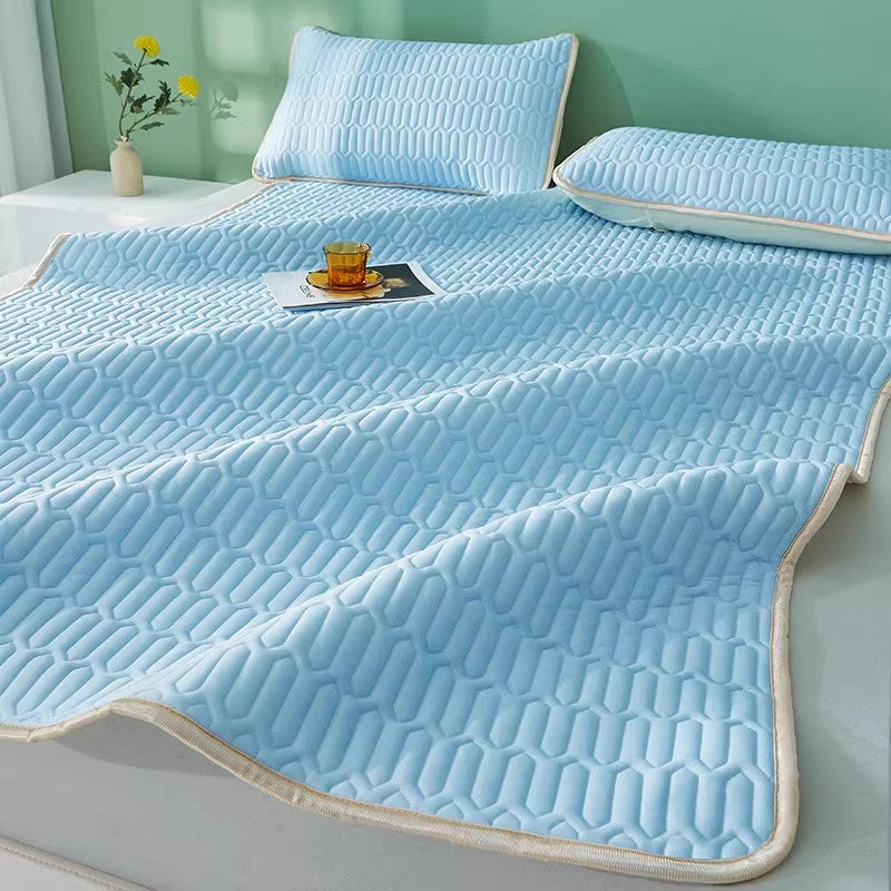 Summer Ice Silk Latex Cooling Mat Class A Baby Grade Three Piece Set