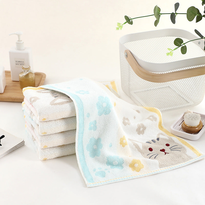 Soft Absorbent Embroidered Jacquard Towels For Home Use