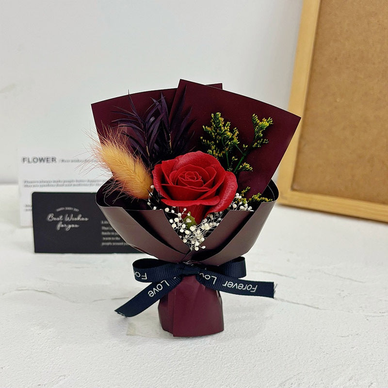 Preserved Flower Dried Flower Mini Bouquet Valentines Day And Teachers Day Gift For Female Teachers