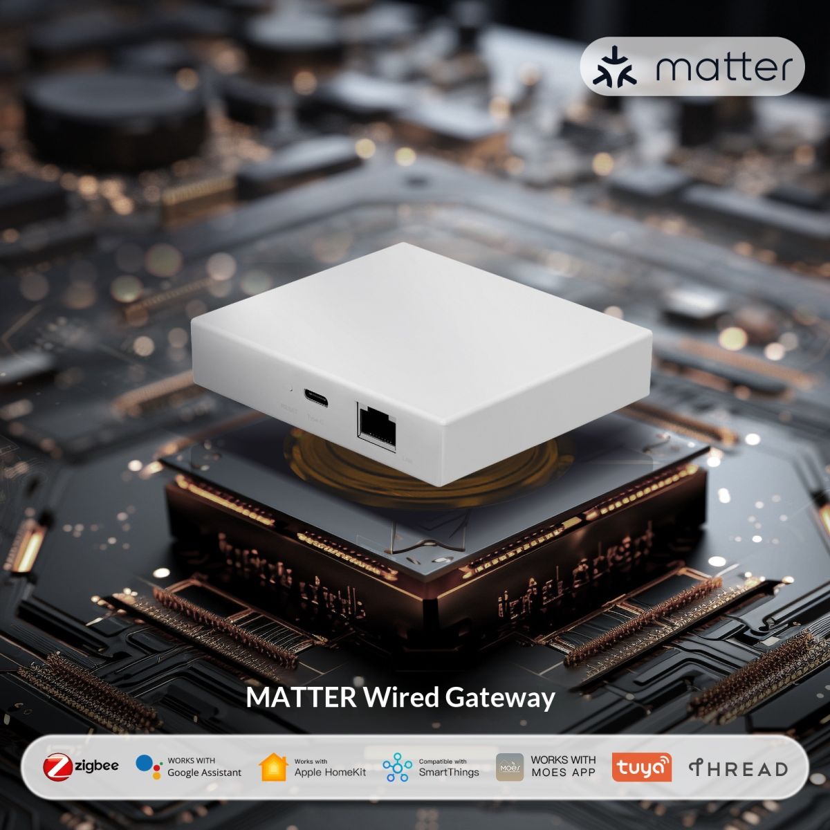 Matter Protocol Smart Home Zigbee Remote Wired Smart Gateway