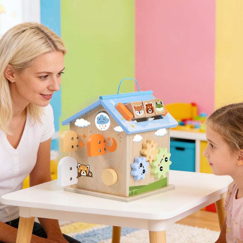 Wooden Multifunctional Smart Playhouse Educational Toy