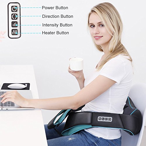 Mo Cuishle Mothers Day Gifts, Shiatsu Back Shoulder and Neck Massager with Heat, Electric Deep Tissue 4D Kneading Massage,...