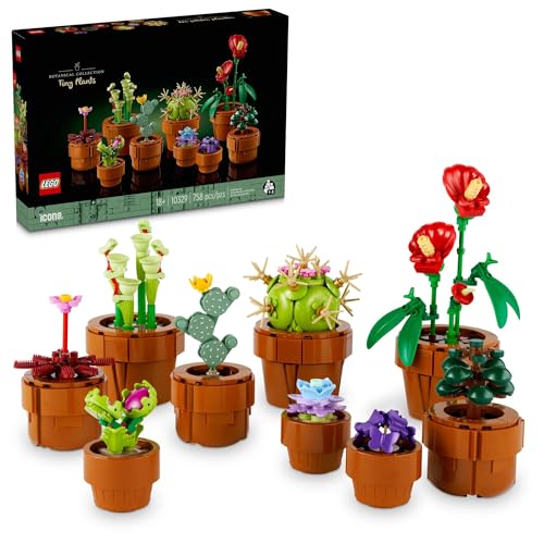 LEGO Botanicals Tiny Plants - Artificial, Fake Indoor Plant Building Set for Home, Kitchen, Desk Decoration, Adults Ages 1...
