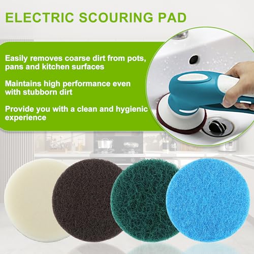 EPLZON 16pcs Electric Cleaning Brush Pad Set 4 Foam Pads 4 Kitchen Mats 4 Performance Pads 4 Microfibre Pads fit for Dreme...