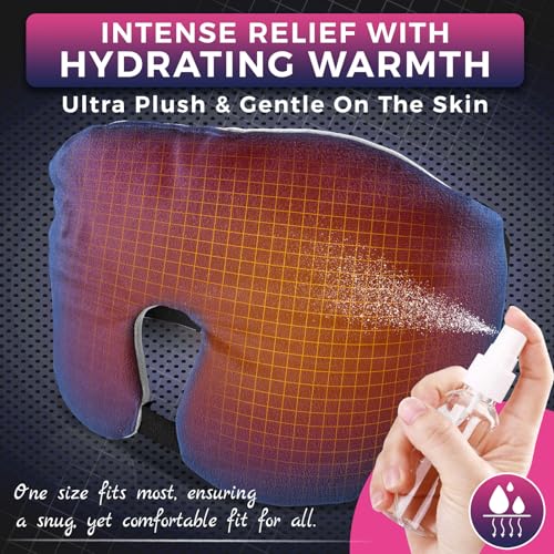 CREATRILL Face Heating Pad for Tension Headaches, Dry Eyes, Sinus Relief, Full-Coverage Heated Face Mask for Sleep Aid and...