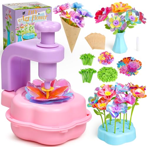 Scvcid Fabric Bouquet Toys Include Extra Accessories Set, Arts and Crafts for Kids Ages 3-12, DIY Flower Craft Kits for To...