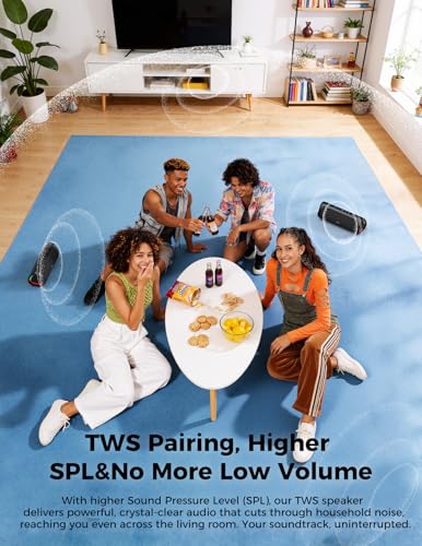 BolaButty Bluetooth Speaker with HD Sound, Portable Wireless, IPX5 Waterproof, Up to 20H Playtime, TWS Pairing, BT5.3, for...