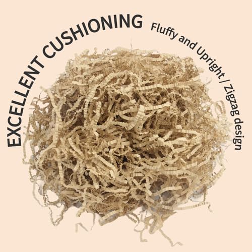 Crinkle Cut Paper Shred Filler, Crinkle Paper Filler and Shredded Paper for Gift Baskets, Raffia Basket Filler for Packagi...