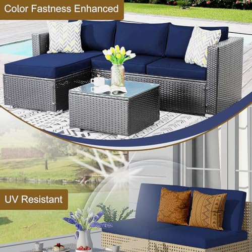 SpaceHop 14 Piece Outdoor Patio Cushion Cover Replacement, Waterproof Patio Cushion Covers, Outdoor Furniture Cushion Cove...