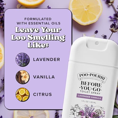 Poo-Pourri Before-You-Go Pocket Toilet Spray, Travel Essentials, 1 Fl Oz, Spring Variety 3 Pack, Each Up to 50 Uses, On-Th...