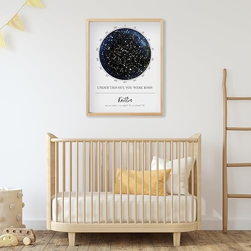 Custom Star Map - Personalized (Multiple Sizes - Unframed Print, Star Constellation Wall Art, Great Gift - Special Occasio...
